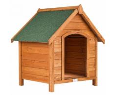 Niche Pour Chien, En Bois Abri Extérieur, Avec 1 Toit 72 Cm X 65 Cm X 83 Cm Marron Tectake