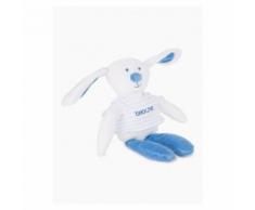 Doudou Lapin Blanc Bleu Brioche Jambes Bleues Peluche Bebe Naissance Jouet Mixte