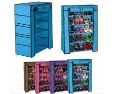 Armoire Étagère Chaussures Rangement Bleu Pm 90x60x30
