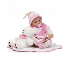 55cm Poupée Nouveau-Né Bébé Réaliste Fille Reborn Jouet Cadeau
