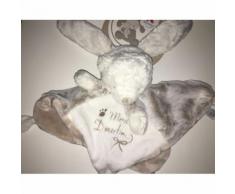 Doudou Lapin Plat Ours Laline Blanc Beige Capuche Mon Doudou Peluche Jouet Bebe Naissance Nicotoy Simba Tous Benelux