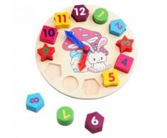 Jouets En Bois Horloge Éducatifs Pour Enfants Toy Géométrie Numérique
