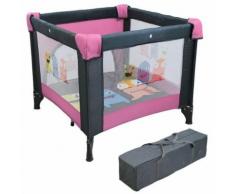 Monsieur Bébé ® Parc Pliable 90cm X 90cm + Matelas / Modèle Juliette Rose / Garantie 1 An / Satisfait Ou Remboursé / Pliant / Parapluie / Voyage