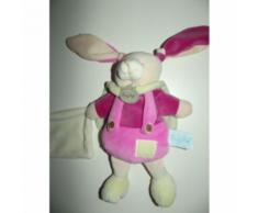 Doudou Mouchoir Lapin Baby Nat' Babynat Mêm Pacap Pantin Bn732 Beige/ Crème/Écru Rose Vert Jouet Bebe Naissance Peluche Éveil Enfant Blanket Comforter Soft Toys