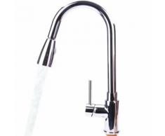 Moderne 16 évier de cuisine bec Évier pivotant Robinet nickel brossé Lavabo