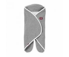 Couverture Babynomade 6-12 Mois Double Polaire Gris Clair / Blanc