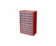 raaco - casier de rangement mural en métal 50 compartiments tiroir 50 tiroirs 465 x 307 x 146 mm