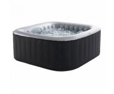 Spa carré gonflable - 4 places - anthracite/intérieur gris