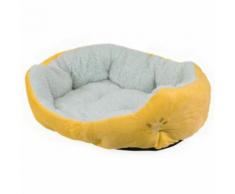 Beauty Pet ® Panier Pour Chien Et Chat 58 X 45 X 17 Cm Avec Fond Amovible / Jaune / Norme Ce / Garantie 1 An / Satisfait Ou Remboursé / Lit / Niche / Corbeille