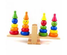 Jouet À Bascule,Clown En Bois Arc Conseil Stacker Bascule Balance Scale Balancing Jeu Pour Les Enfants Early Education & Learning Toy
