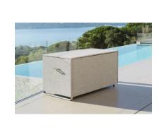 Coffre de jardin Absolu Taupe Chine 155 x 78 x 80 cm - Aluminium, Texaline (100% polyester enduit PVC)