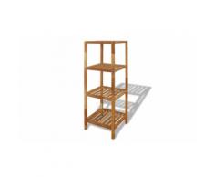 Étagère de salle de bain Bois de noyer massif 36 x 36 x 112 cm 243121