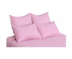 Couvre lit boutis uni 5 pièces - rose
