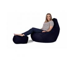 Big Bertha Original Pouf large Avec repose-pieds - Bleu marine