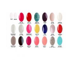 Lampe UV + Accessoires + 18 vernis + base + top / Option Unique