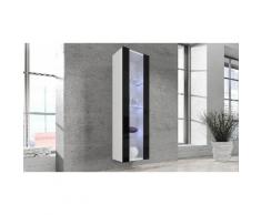 Vitrine flottante LED Catania - Blanc/Noir