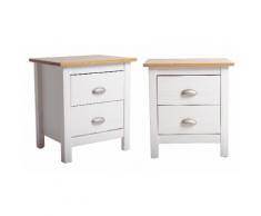 Table de chevet double Jade - Blanc