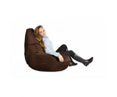 Big Bertha Original Pouf large Avec repose-pieds - Marron