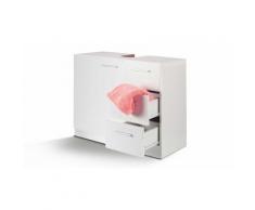 Meuble sous vasque avec 3 tiroirs - Blanc