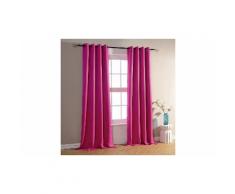 Paire de doubles rideaux 140 x 260 cm: 2 Paires/Fuchsia