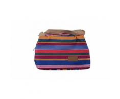 1 sac à déjeuner isotherme avec rayures - Bleu marine