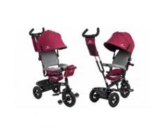 Tricycle poussette 3 roues 2 en 1 Kinderkraft - Rouge