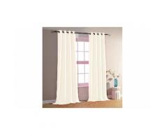 Paire de doubles rideaux 140 x 260 cm: 2 Paires/Ivoire