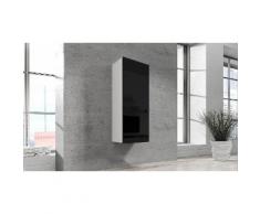Vitrine flottante LED Lucilla - Blanc/Noir