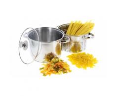1 Multicuiseur vapeur de 5 litres en acier inoxydable avec égouttoir intégré