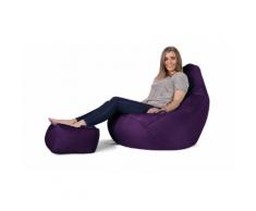 Big Bertha Original Pouf large Avec repose-pieds - Violet