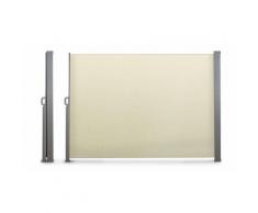 Paravent rétractable aluminium 160x600cm-Crème