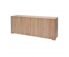 Enfilade 3 portes L180xP45xH75cm - chêne