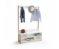 Banc d'entrée porte manteau avec 4 patères chêne - La Redoute Interieurs