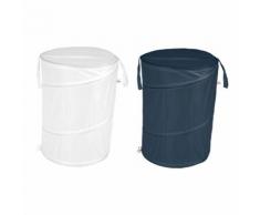 Panier à linge ROMY pop’up(lot de 2:1blanc+1bleu) - INNOV AXE