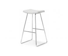 - Tabouret chaise de bar simili cuir blanc - Cyra