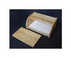 Boite à pain planche à découper 2 en 1 en bois