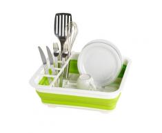Egouttoir à vaisselle pliable vert