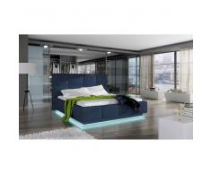 JUSThome ASTI Lit rembourré Cuir éco 190x224x105 Bleu