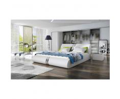 JUSThome CALLISTO Lit rembourré 195x239x83 Blanc
