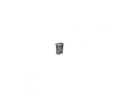 simplehuman 45 litres, poubelle rectangulaire à pédale, avec réserve à sacs, plastique gris