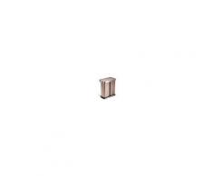 simplehuman 58 litres, Poubelle rectangulaire à pédale avec réserve à sacs, Deux compartiments, acier bronze foncé