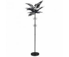 Porte-manteaux 6 crochets en métal noir H.210cm PALMAE