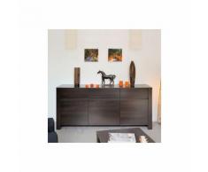 Enfilade 3 portes 1 tiroir Décor Café L180xP45xH84cm Opale