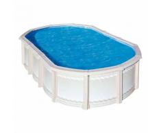 Piscine hors sol métal/résine TRIGANO Liberty ovale 6,50 x 3,80 m. 1,32 m. de haut.