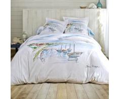Linge de lit Rivage coton - imprimé blanc