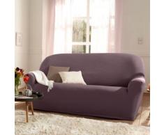 Housse unie extensible fauteuil canapé - violine