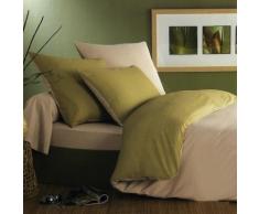 Linge de lit Ecorce viscose/coton - beige / vert
