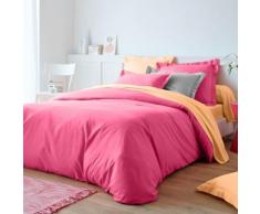 Linge de lit uni polyester-coton - fuchsia