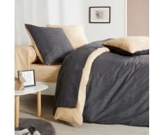 Linge de lit Alizé lyocell/coton - beige / gris