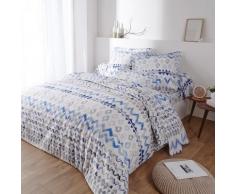 Linge de lit Tiago coton - bleu